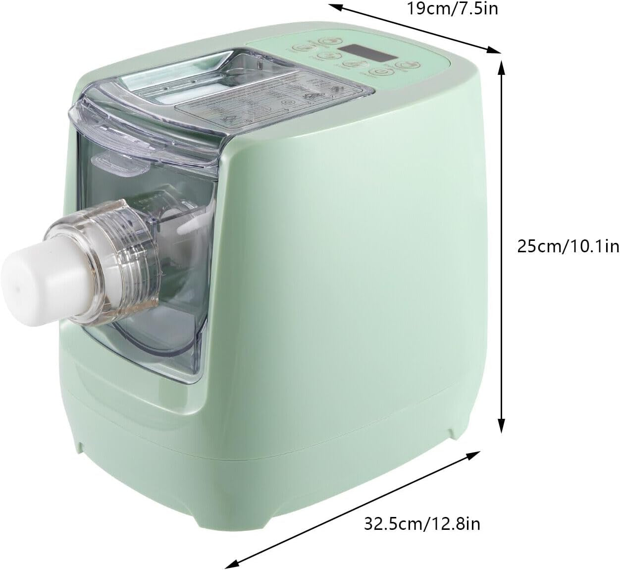 Electric Pasta Maker, 260W Automatic Noodle Maker Machine with 13 Pasta Shapes, 600G Flour Capacity Pasta Maker Machine with Measuring Cups, for Home Kitchen, Easy to Clean, Green