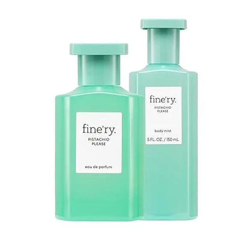 Fine'Ry Pistachio Please EDP Fragrance Set - 60Ml Eau De Parfum, 150Ml Body Mist Perfume Bundle for Women