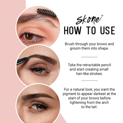 Cosmetics the Original Brow Wand Eyebrow Pencil with Brush - Dual-Sided Retractable Waterproof Long-Lasting Brown Eye Brow Pencils for Women with Sleek Eyebrows - Chocolate for Brunettes