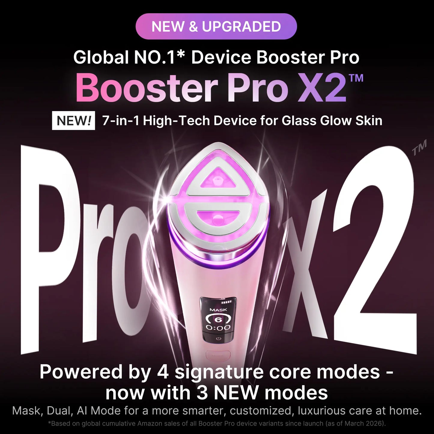 [NEW] [Medicube] Booster Pro X2 - Pink / White | Visible Glow-Boosting Facial Dual Mode Device L Intensive Delivery for Long-Lasting Hydration, Skin Definition & Glow Boosting L Personalized Smart Skincare Routine at HomeㅣKorean Skincare