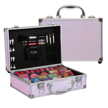 Makeup Kit for Girls and Women - Full Starter Cosmetics Set with Eye Shadow Palette, Blush, Lip Gloss, Lip & Eye Pencil and Mirror