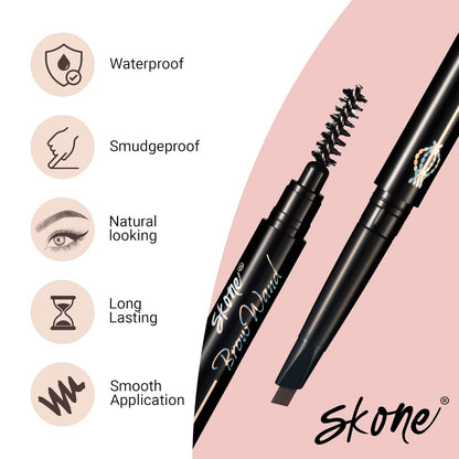 Cosmetics the Original Brow Wand Eyebrow Pencil with Brush - Dual-Sided Retractable Waterproof Long-Lasting Brown Eye Brow Pencils for Women with Sleek Eyebrows - Chocolate for Brunettes