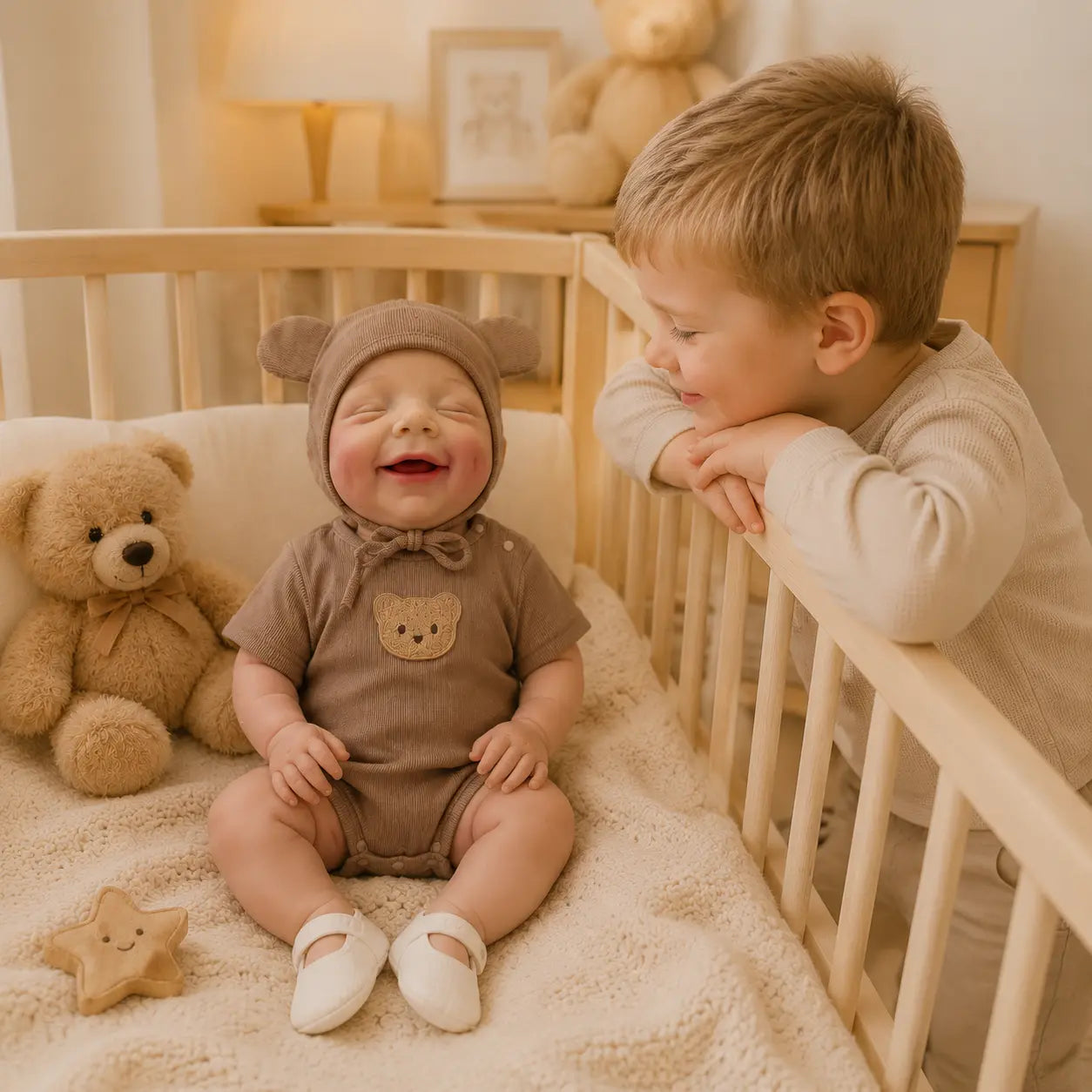 NO.5 17.72 Inch Baby Girl Doll，Silicone Doll，Reborn Doll，Washable Material，Can Be Cleaned with Water，Realistic Appearance，Suitable for Companionship and Role-Playing Toy Dolls