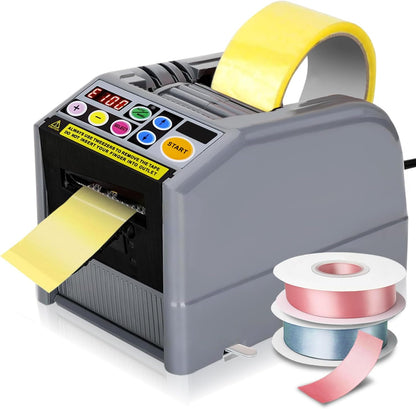 Ribbon Cutting Machine, Automatic Tape Dispenser Cutting 6-60Mm Width 999Mm Max Cutting Length, Electric Tape Cutting Machine for Office Shipping, Businesses, Home Use