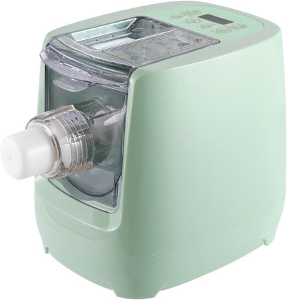 Electric Pasta Maker, 260W Automatic Noodle Maker Machine with 13 Pasta Shapes, 600G Flour Capacity Pasta Maker Machine with Measuring Cups, for Home Kitchen, Easy to Clean, Green
