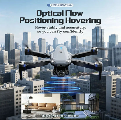 2026 Foldable Aerial Drone M8 Pro with 4K UHD EIS Anti-Shake Camera, GPS Precise Positioning System, 5G Wifi FPV Real-Time Transmission, Intelligent Obstacle Avoidance, Auto Return, 360° Stunt Roll, 2 Batteries for Adults Beginners Aerial Photography