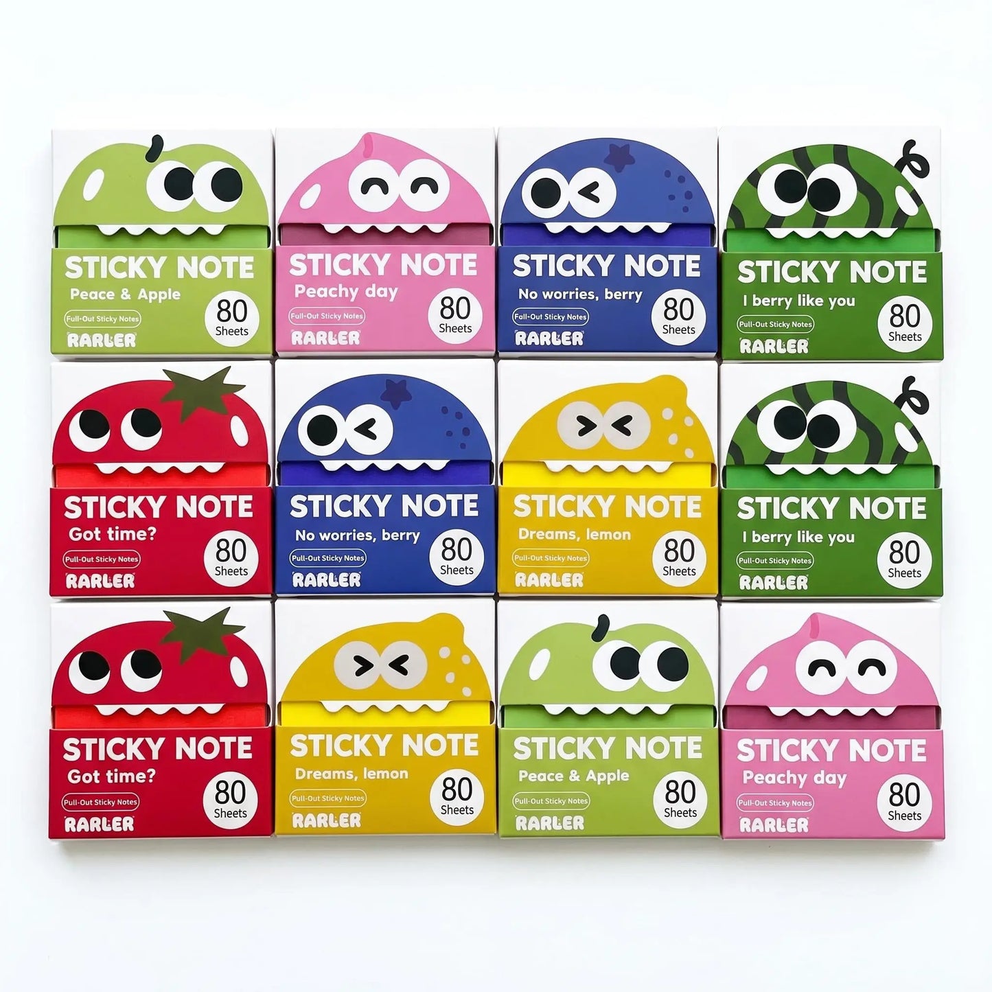 12 Boxes of Transparent Pull-Out Sticky Notes, (960 Sheets Total) - Office & School Supply, Strong Adhesion, No Residue, 50 Reuses per Sheet, Suitable for Office Work, Study
