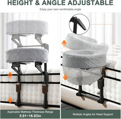 Massage Headrest for Bed, Adjustable Headrest Face Pillow Cradle & Face Cushion Support Bracket, Portable Massage Table Kit for Sleeping Mattress, Face down Pillow after Eye Surgery