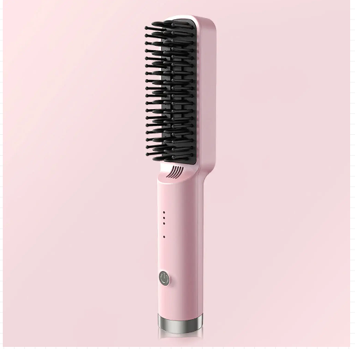 2026 Upgraded Straight Hair Comb, Portable Fashion Lazy Straightener, USB Rechargeable Flat Iron Clip, Wireless Straightening & Curling Comb