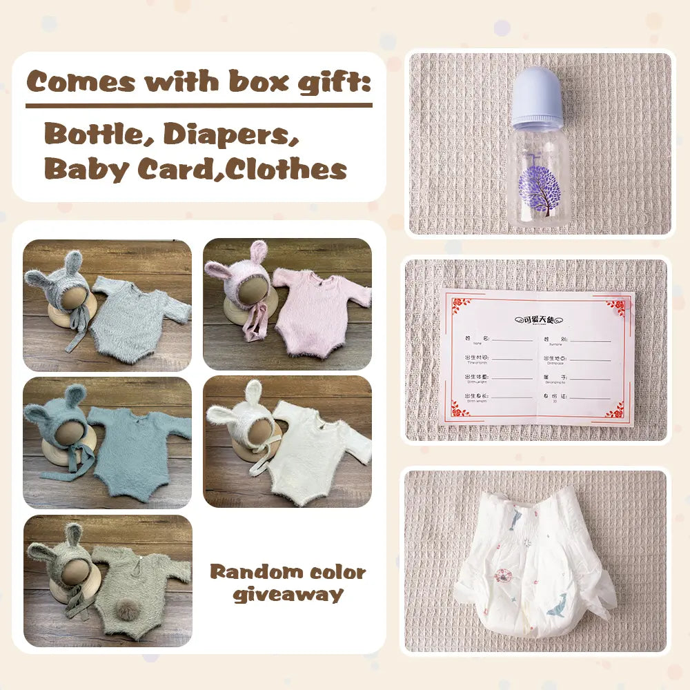 NO.5 17.72 Inch Baby Girl Doll，Silicone Doll，Reborn Doll，Washable Material，Can Be Cleaned with Water，Realistic Appearance，Suitable for Companionship and Role-Playing Toy Dolls