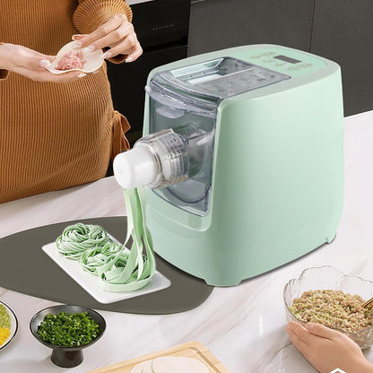 Electric Pasta Maker, 260W Automatic Noodle Maker Machine with 13 Pasta Shapes, 600G Flour Capacity Pasta Maker Machine with Measuring Cups, for Home Kitchen, Easy to Clean, Green