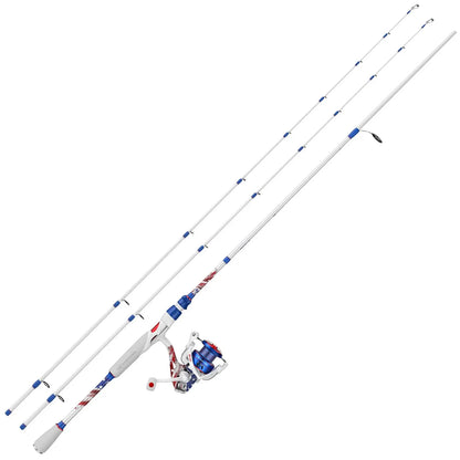 【Summer Wins】Kastking Patriot Fishing Combo - Special Edition Red White Blue Baitcaster Rod and Reel Combo | 9+1 Bearings Smooth Waterdrop Reel with Dual-Tip Rod